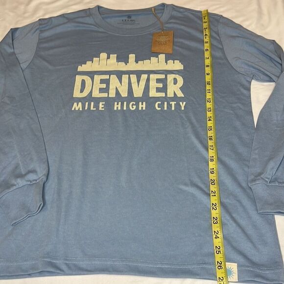 ULURU Men’s Blue Denver Mile High City Long Sleeve T-Shirt Size Medium - Picture 8 of 10
